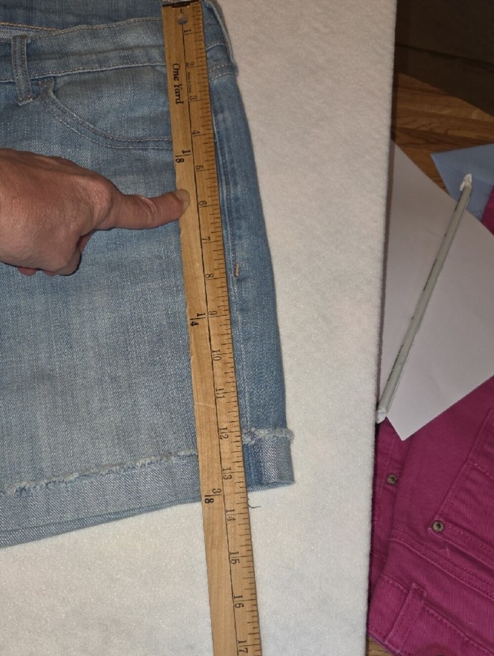 Old Navy Sweetheart Light Blue Rolled Hem Denim Shorts - Picture 6 of 8